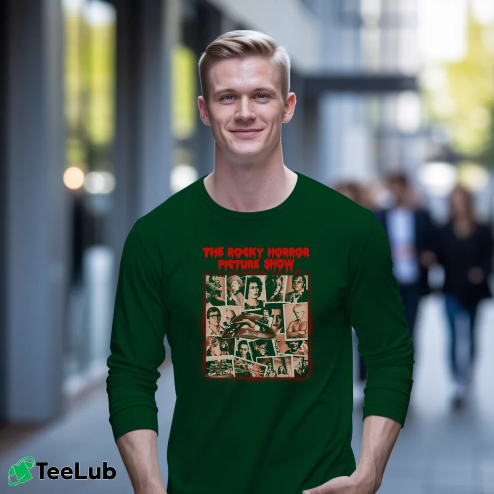 Men’s 70s Rocky Horror Picture Show Long-Sleeve Shirt in forest green | Sleek, Lightweight, Year-Round Wear