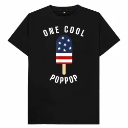 Fun One Cool Poppop Patriotic Summer Father's Day Graphic t shirt