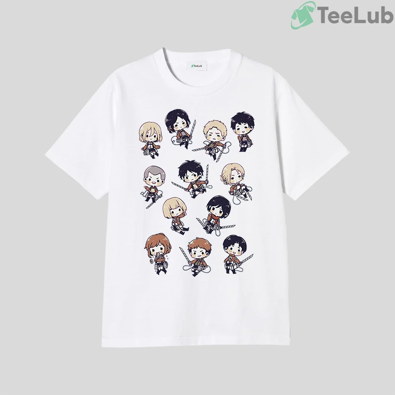 attack on titan chibi friends shirt