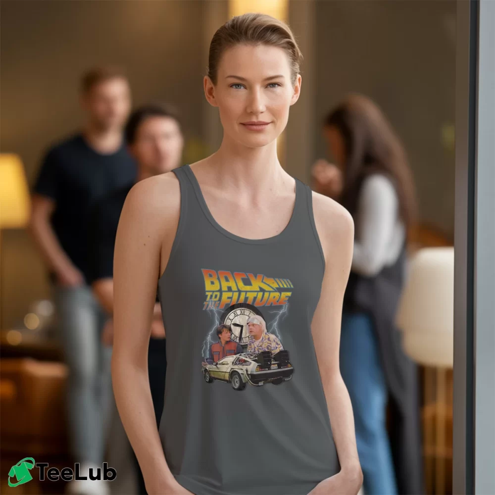 Women’s Back To The Future 80s Tank Top in charcoal | Lightweight, Movement-Friendly