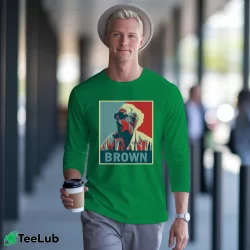 Men’s Back To The Future Doc Brown Long-Sleeve Shirt in irish green | Sleek, Lightweight, Year-Round Wear