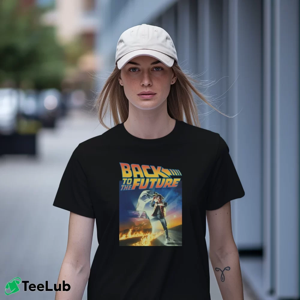 Women’s Back To The Future Poster Signature T-Shirt in black | Soft, Flattering Fit