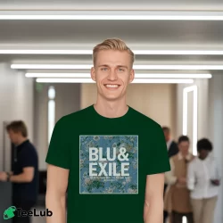 Men’s Blu And Exile Dancing In The Rain Classic T-Shirt in forest green | Soft, Breathable Everyday Wear