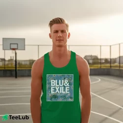 Men’s Blu And Exile Dancing In The Rain Tank Top in irish green | Breathable, Active-Friendly Design