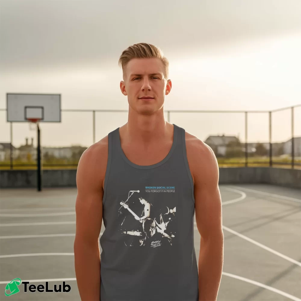 Men’s Broken Social Scene You Forgot It In People Tank Top in charcoal | Breathable, Active-Friendly Design