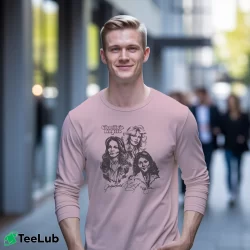 Men’s Charlie's Angels Classic TV Series Long-Sleeve Shirt in light pink | Sleek, Lightweight, Year-Round Wear
