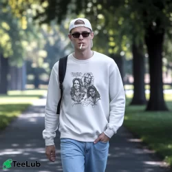 Men’s Charlie's Angels Classic TV Series Crewneck Sweatshirt in white | Cozy Fabric, Clean Style