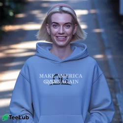 Women’s Make America Graves Again Cozy Hoodie in light blue | Warm, Structured, Stylish