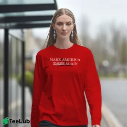 Women’s Make America Graves Again Long-Sleeve Top in red | Sleek, Versatile, All-Season