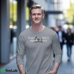 Men’s Make America Graves Again Long-Sleeve Shirt in sport grey | Sleek, Lightweight, Year-Round Wear