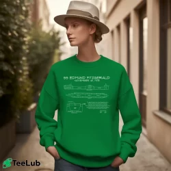 Women’s ss edmund fitzgerald blueprint great lakes freighter Relaxed Sweatshirt in irish green | Soft, Laid-Back Vibe
