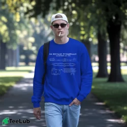 Men’s ss edmund fitzgerald blueprint great lakes freighter Crewneck Sweatshirt in royal blue | Cozy Fabric, Clean Style