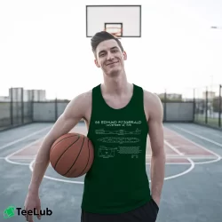 Men’s ss edmund fitzgerald blueprint great lakes freighter Tank Top in forest green | Breathable, Active-Friendly Design