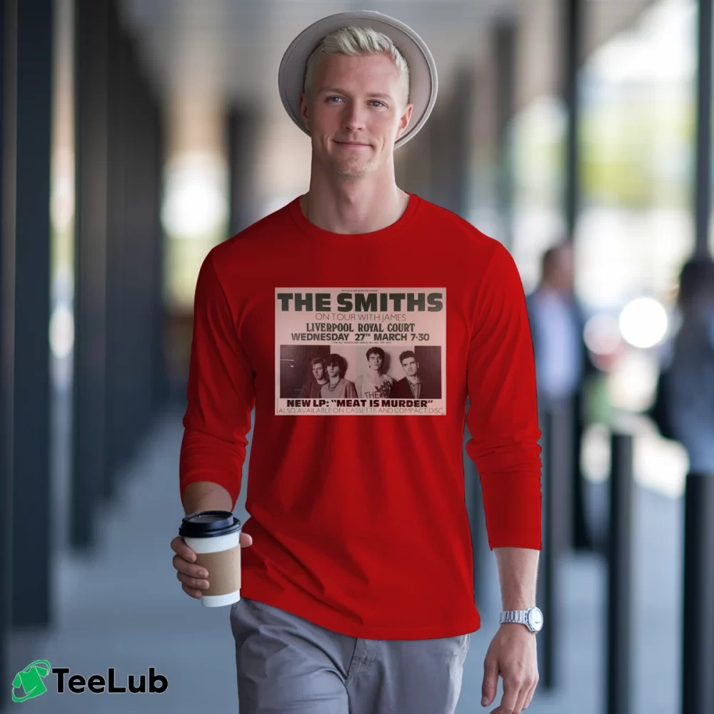 Men’s the smiths tour classic concert band Long-Sleeve Shirt in red | Sleek, Lightweight, Year-Round Wear